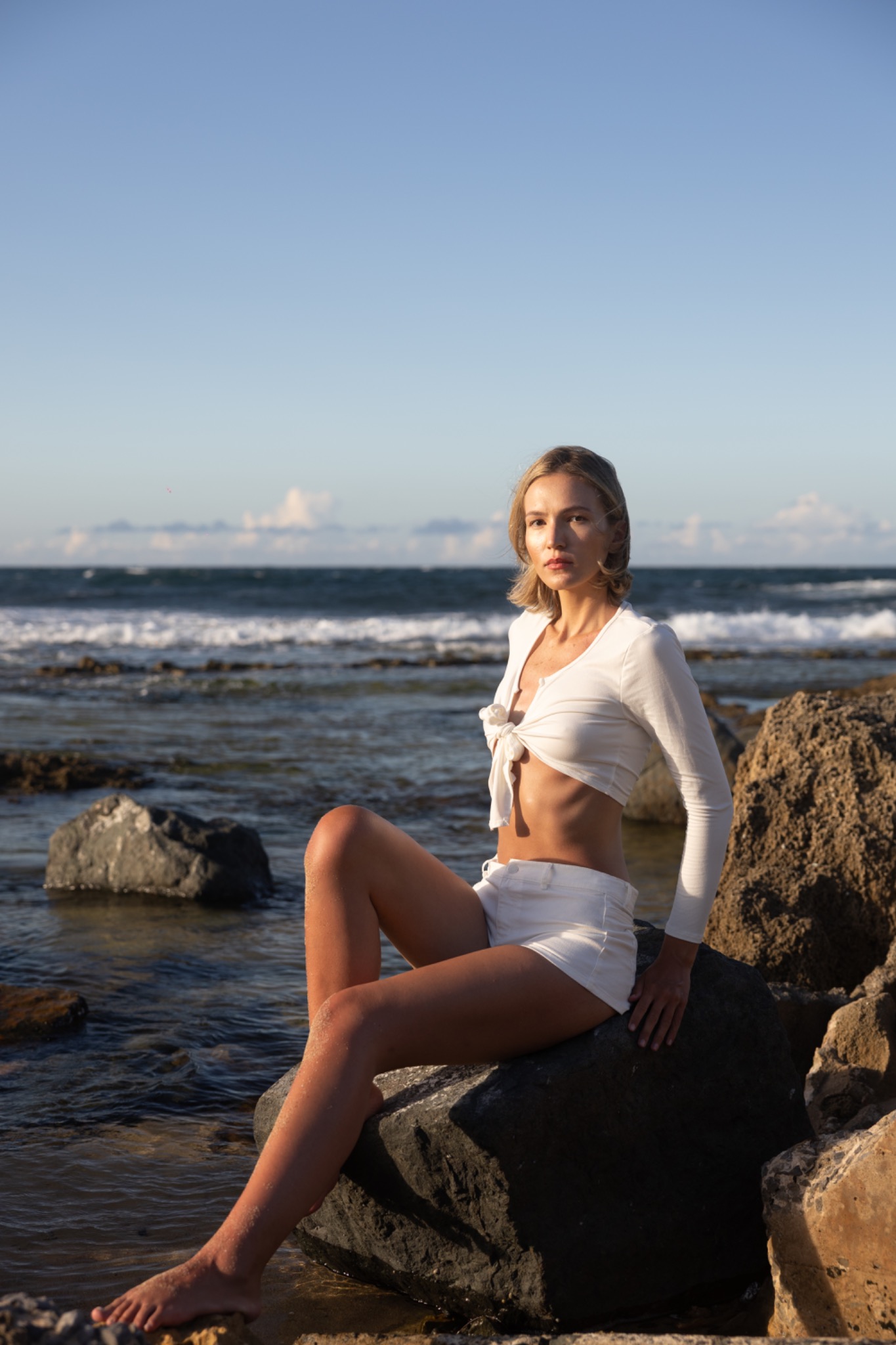 Emina by the ocean